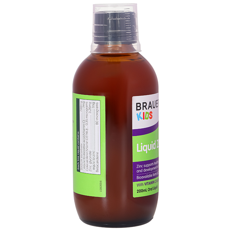 Thực phẩm bảo vệ sức khỏe Brauer Kids Liquid Zinc - 12